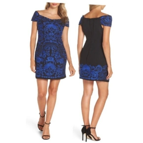 Foxiedox Betina Embroidered Body-Con Dress 2 - Picture 1 of 14